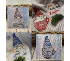 22. Dezember: Stickserie - Kaffee Gnome